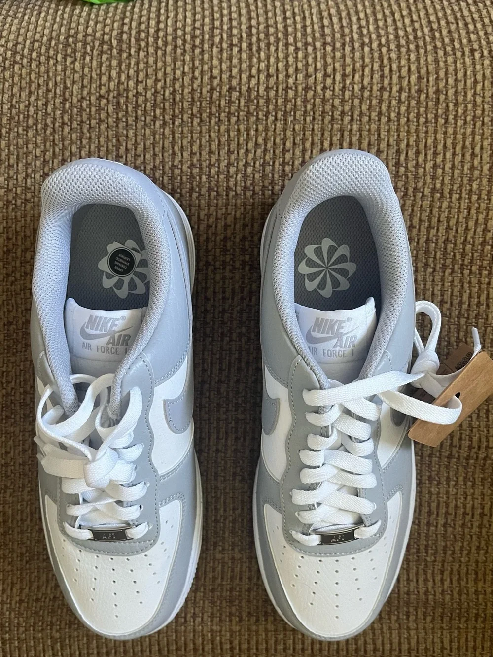 Nike Air Force 1 Low in White & Light Gray